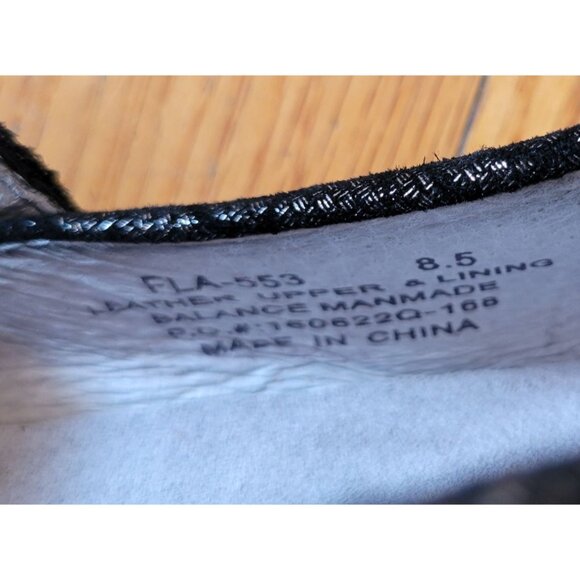 Alegria Black Metallic Floral Rose Leather Mary Jane Wedge Heels 8.5 FLA 553 - Picture 7 of 10